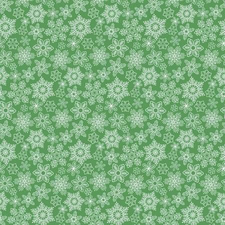 Gingerbread Lane Snowflakes Mistletoe Benartex Quilting Cotton