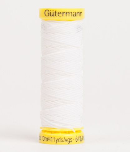 Gutermann Elastic thread 10m-white