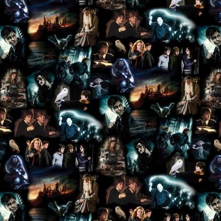 Harry Potter Moments Black 2nd Edition Quilting Cotton