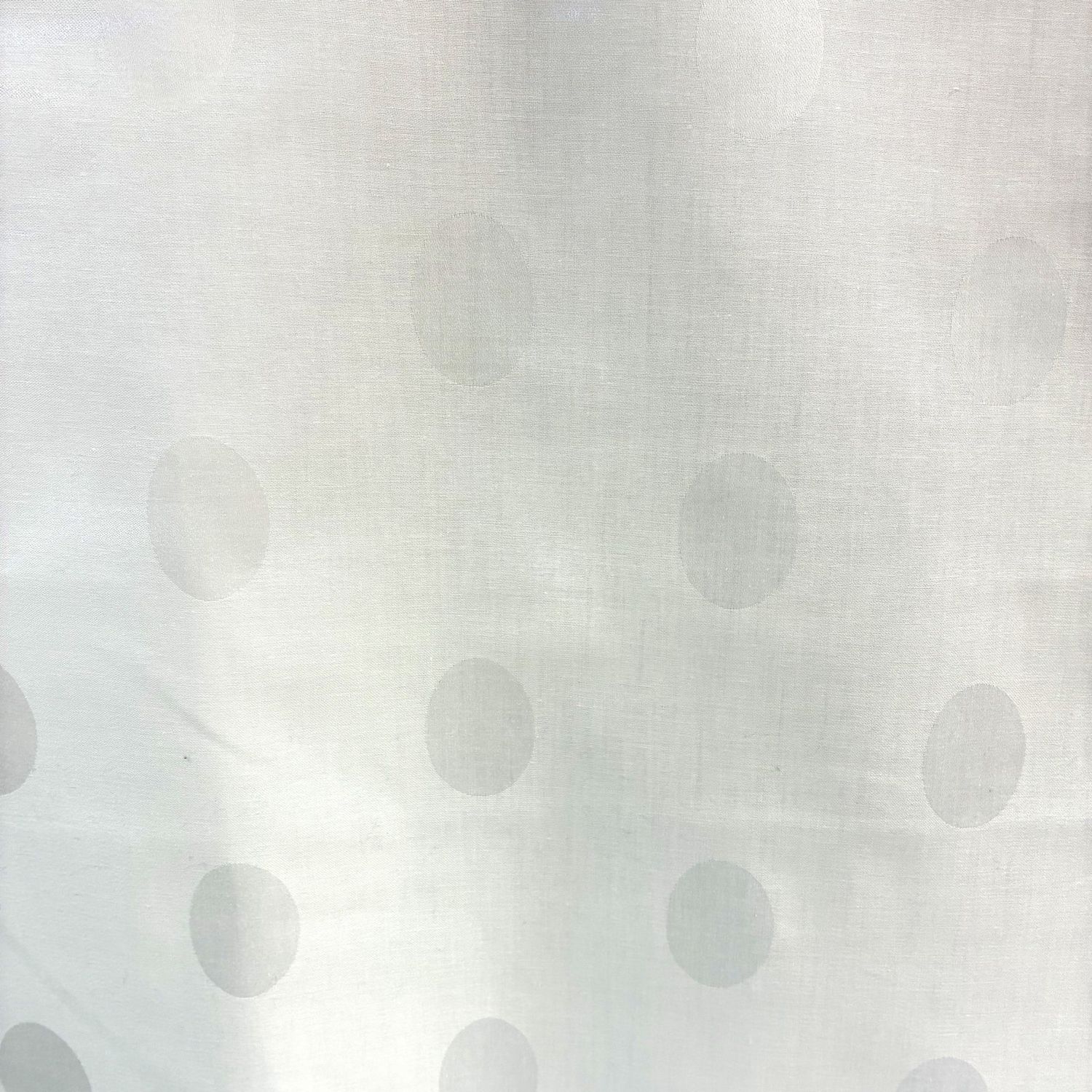 Higashi White Circle Linen/Cotton Damask Jacquard 44"