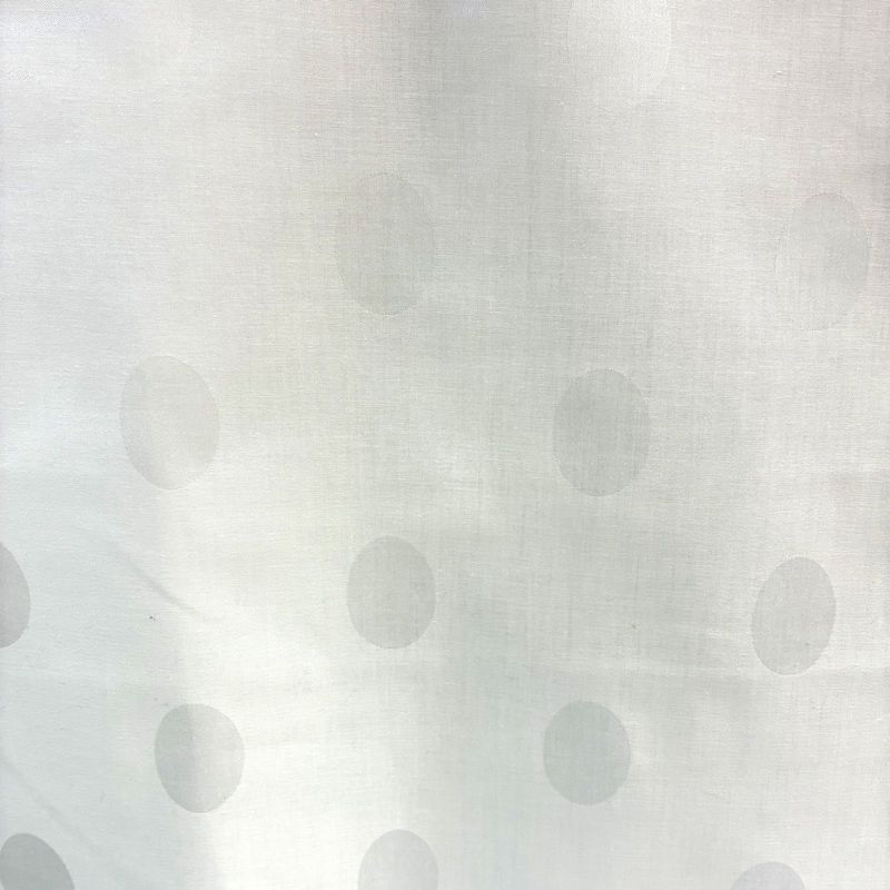 Higashi White Circle Linen/Cotton Damask Jacquard 44"