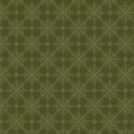 Holly &amp; Hearth Frosted Windowpanes Evergreen Benartex Quilting Cotton