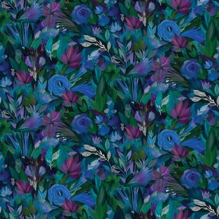 Gentle Warriors Feathered Floral Multi Benartex