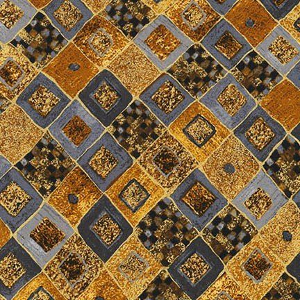 Gold and Silver Patchwork Gustav Klimt by Robert Kaufman