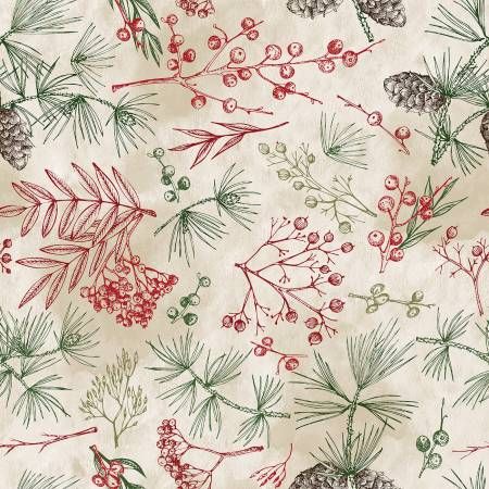 Good Natured Christmas Tree Bits 108" Wide Back Quilting Cotton