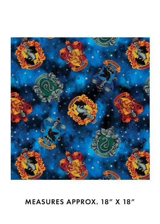 Harry Potter House Crests Blue Benartex