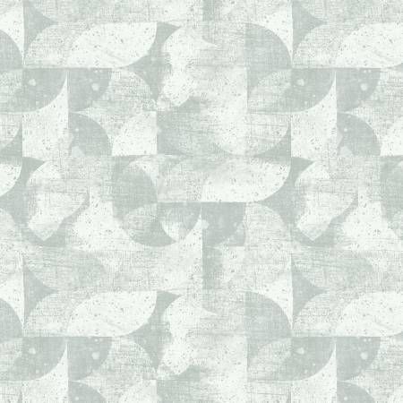 Hushed Hues Slate Abstract Arcs Blank Quilting