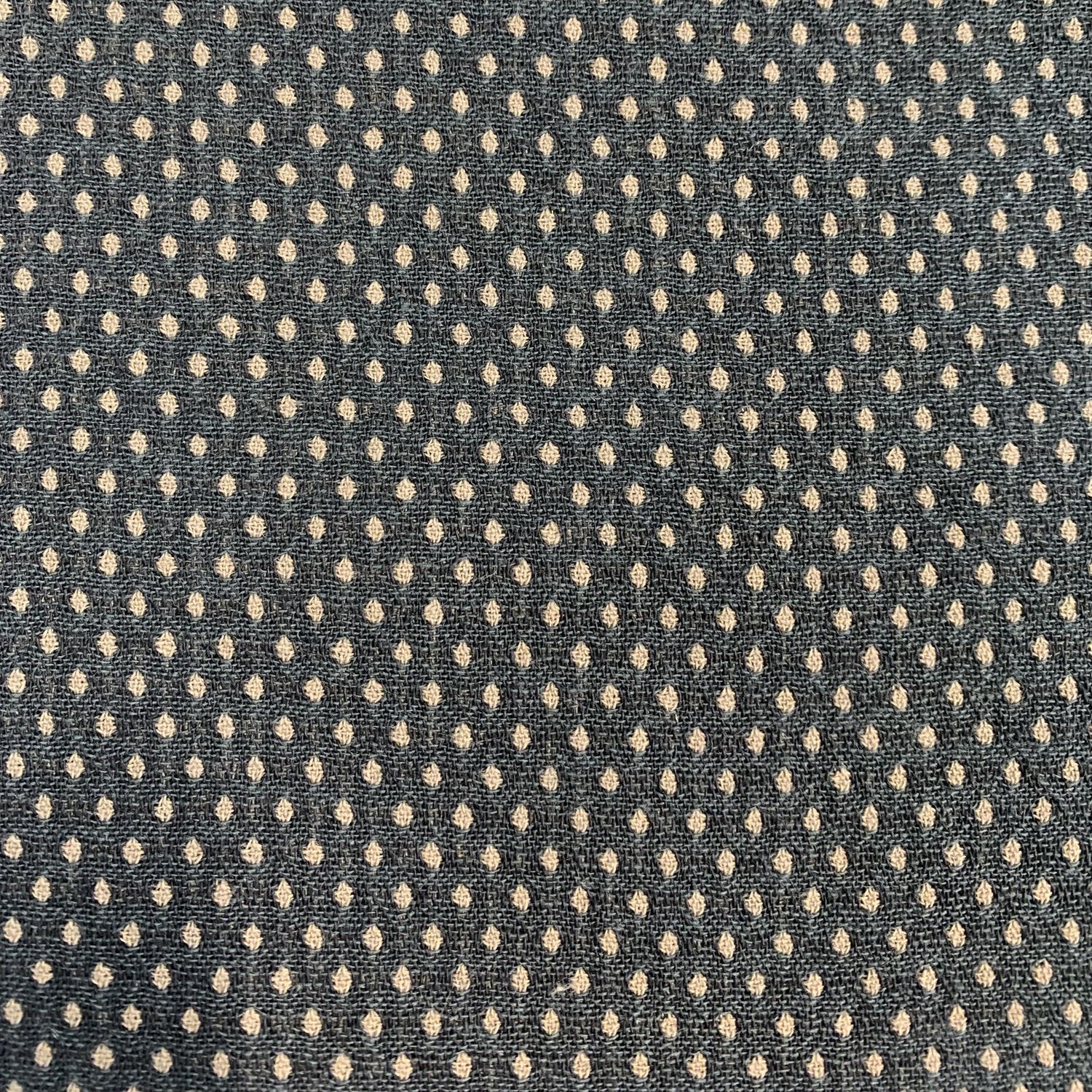 Indigo Blue and Tan Brocade Japanese fabric