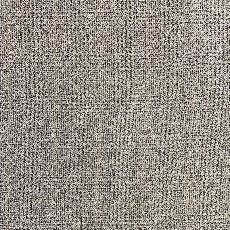 Italian Suiting Wool/Silk Blend Plaid Gray