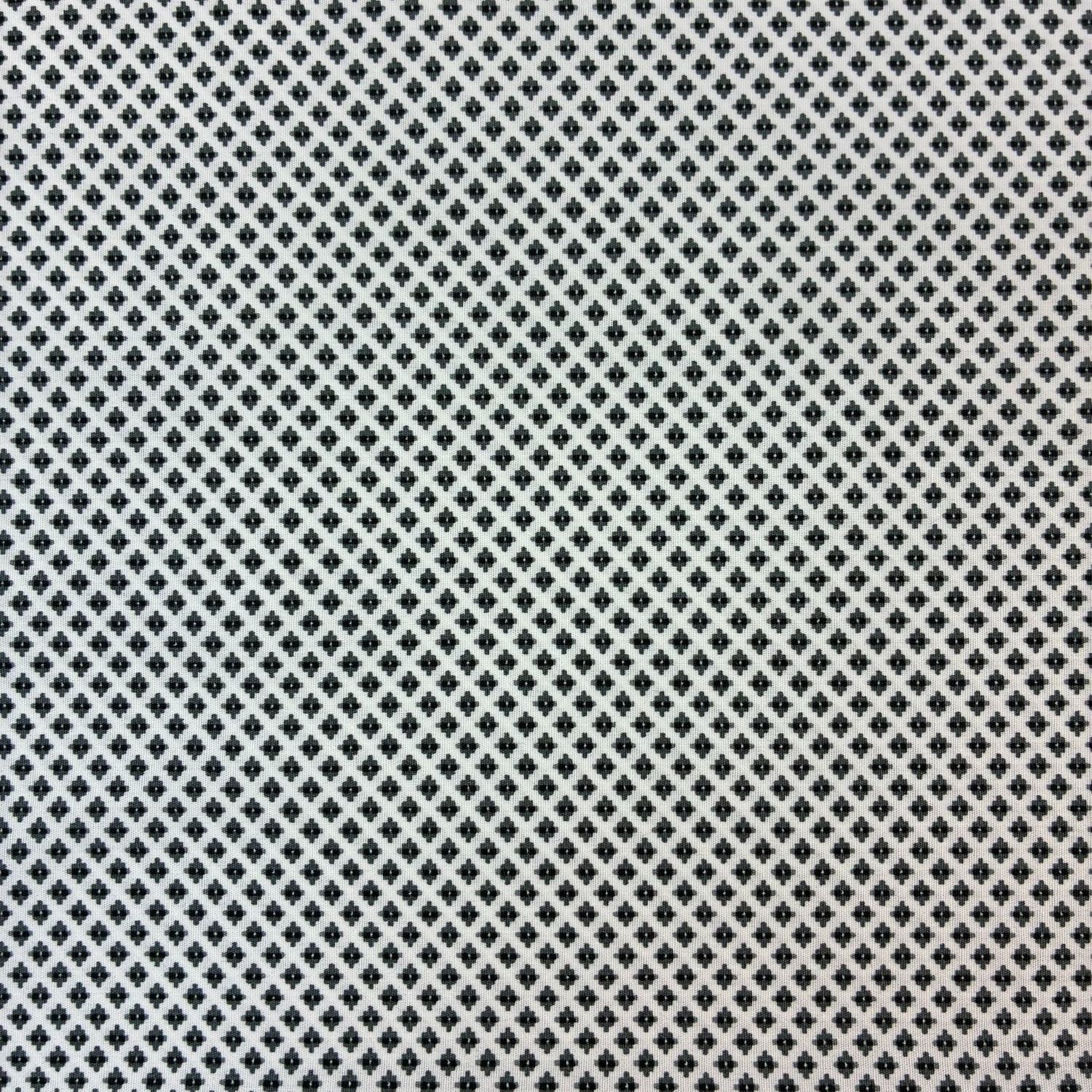 Japanese Cotton Broadcloth Geometric Black on White Sevenberry 45"