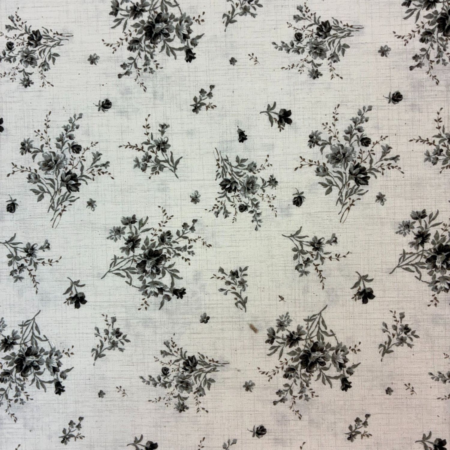 Japanese Cotton Broadcloth Vintage Posy Black Sevenberry 45"