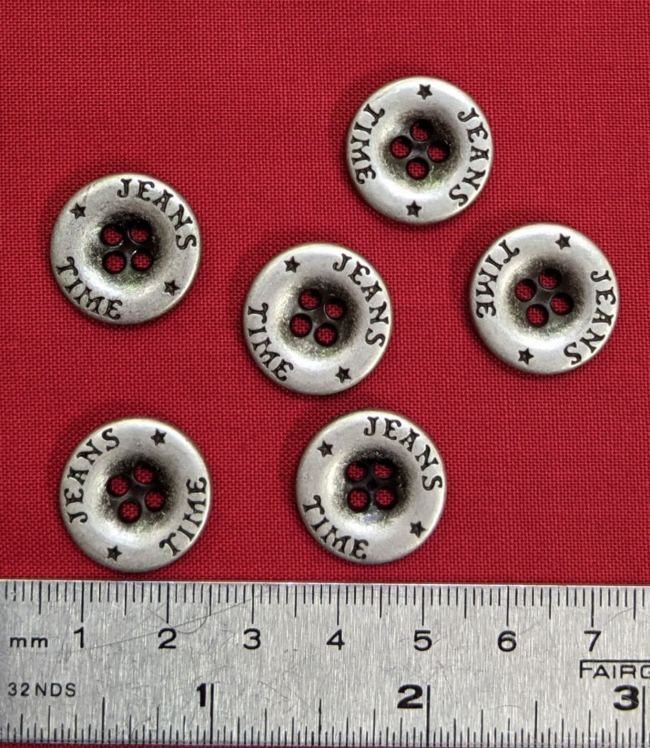 Jeans Time buttons- brushed nickel