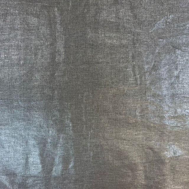 Italian 100% Linen Silver on Smoke Grey Troy Nevada Midweight fabric