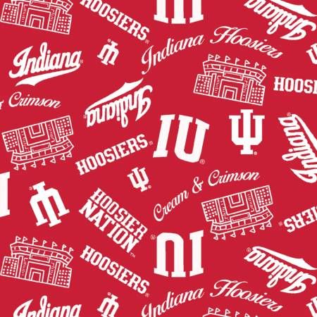 IU NCAA-Indiana Mini Stadium Logo Cotton