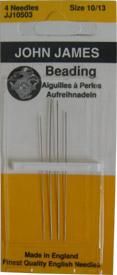 John James Beading Hand Needle Sz 10/13 4 Count