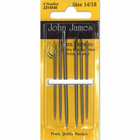 John James Yarn Darners Needles Assorted Sizes 14/18 6ct