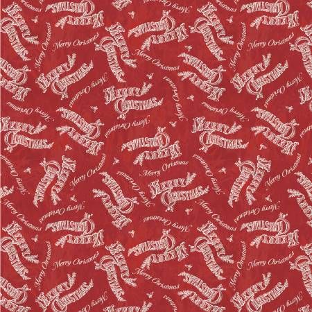 Jolly Christmas Red Merry Christmas Windham Fabrics
