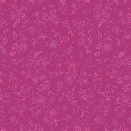 Kipling Gardens Haviland Fuchsia Riley Blake Quilting Cotton