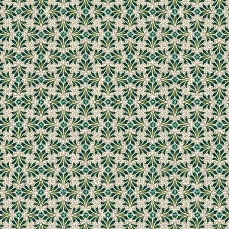 Leaf Foulard Hunter Green Benartex