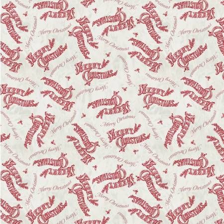 Jolly Christmas Ivory/Red Merry Christmas Windham Fabrics