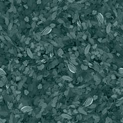 EOB 1.75 yd Joyful Garden Teal QT Fabrics