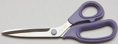 KAI Scissors 8 1/4" Serrated Patchwork Shears with blade cap; Purple