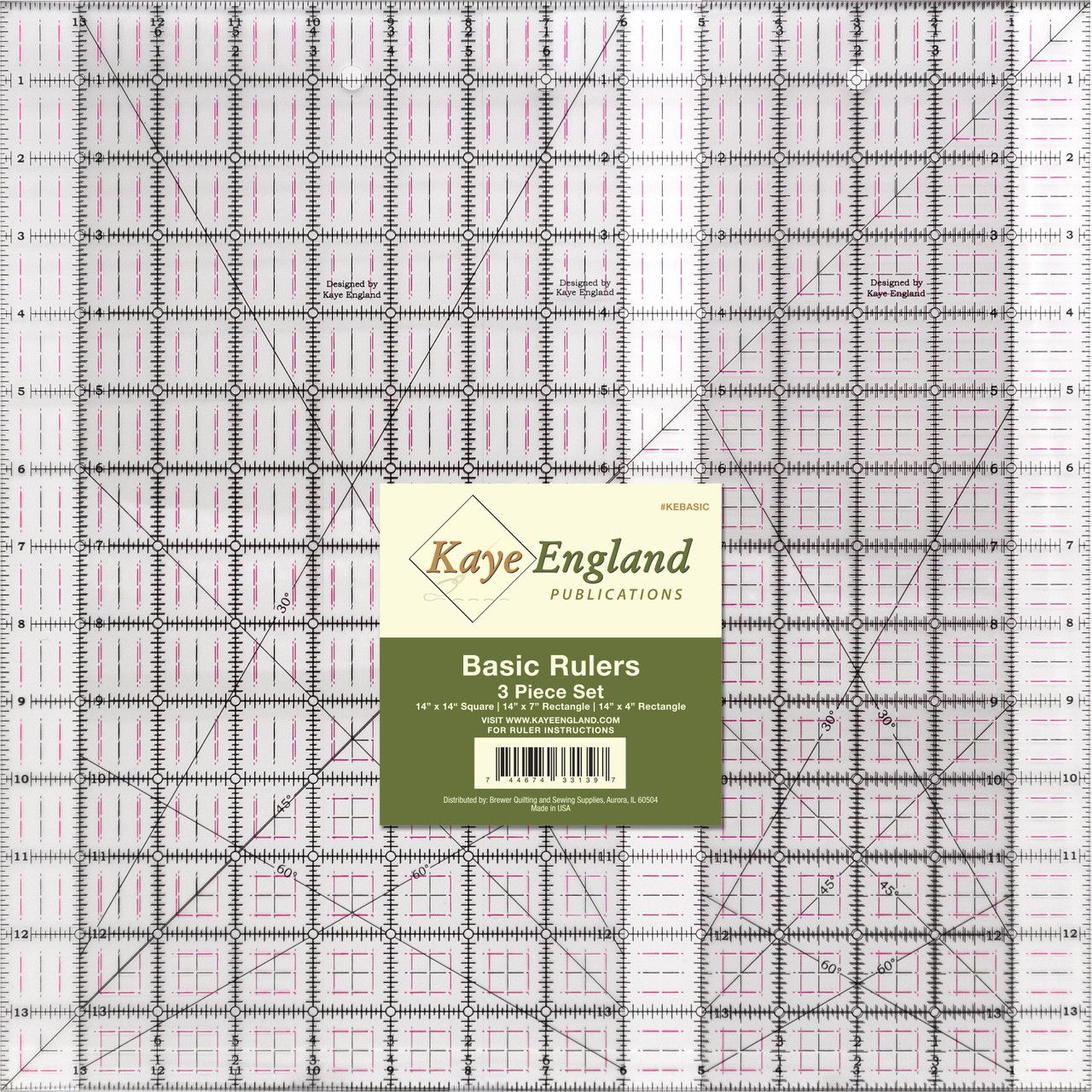 Kaye England Basic Set of Rulers 3pc