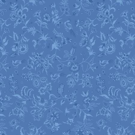 Kipling Gardens Haviland Blueberry Riley Blake Quilting Cotton