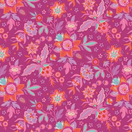 Kipling Gardens Main Fuchsia Riley Blake Quilting Cotton