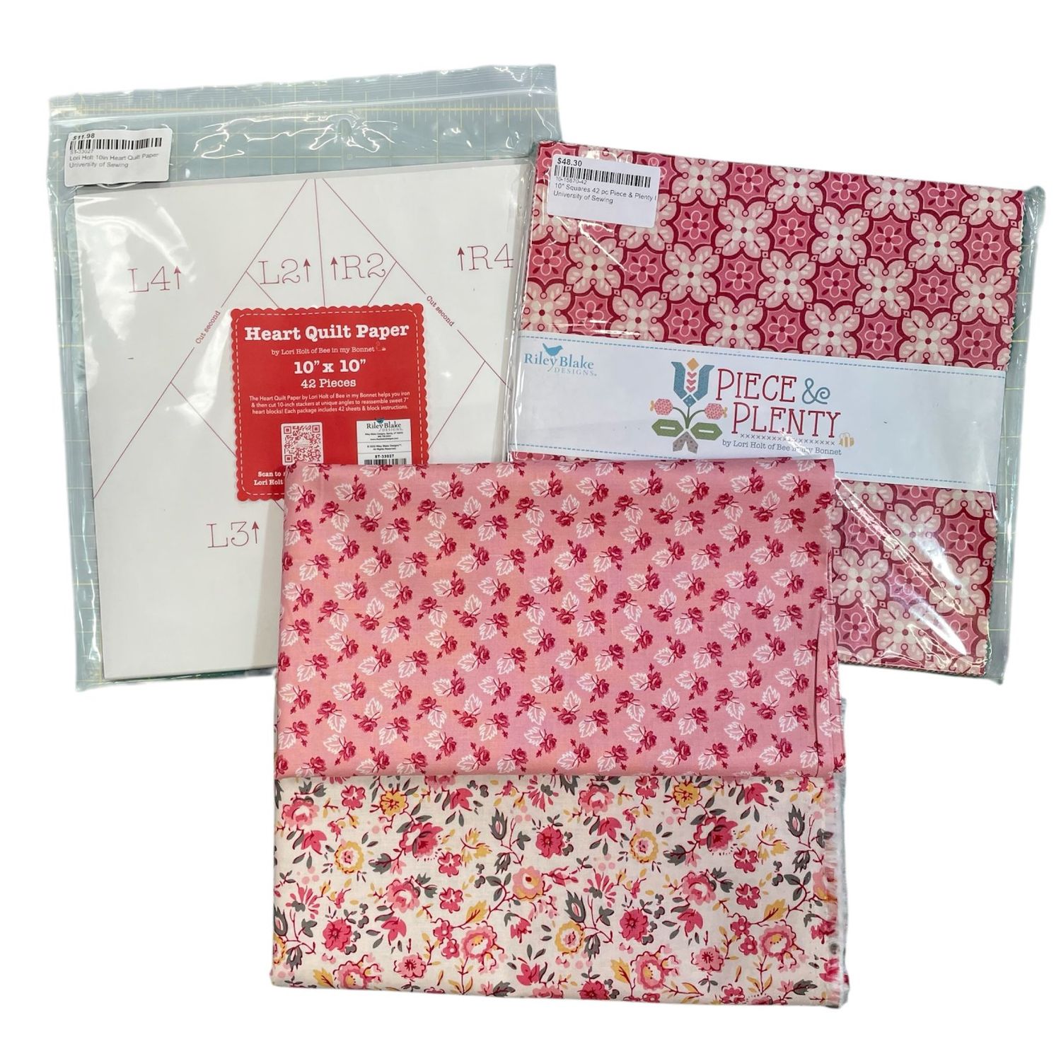 Kit: Piece &amp; Plenty Heart Quilt