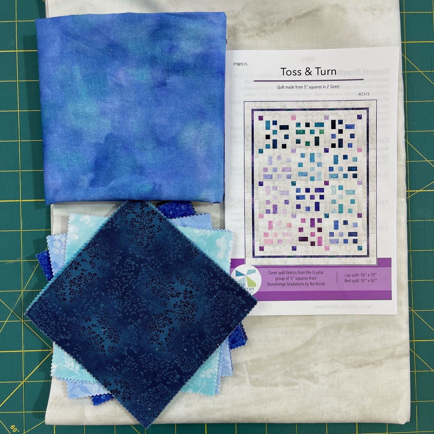 Kit: Toss &amp; Turn Waterfall Lap Quilt