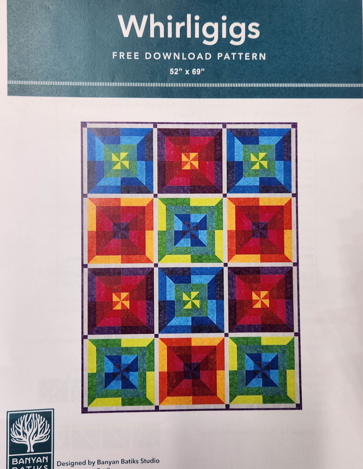 Kit: Whirligigs 52" x 69"