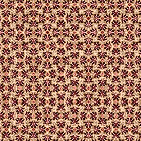 Leaf Foulard Wine/Russet Benartex