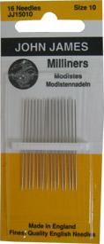 John James Milliners / Straws Ndls Sz 10 16ct