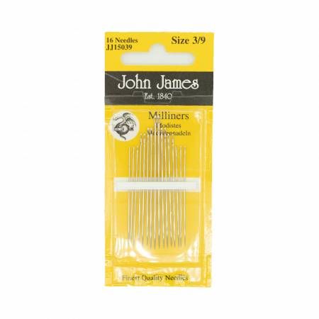 John James Milliners Assorted Sizes 3/9 16ct