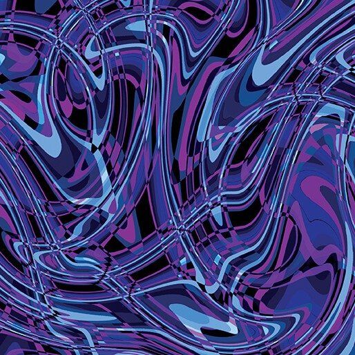 Luminary Swirl Purple/Blue Illuminations Benartex