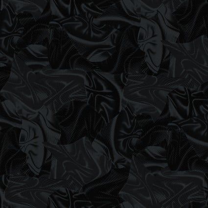 Luminescent Leaves Echo Black Benartex