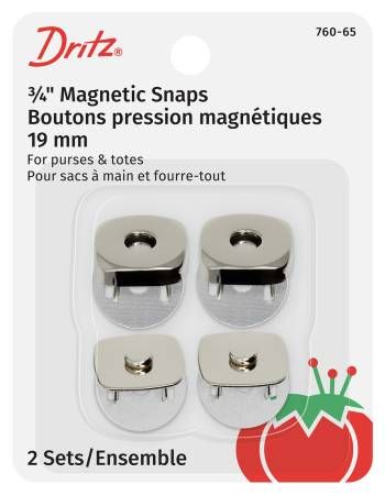 Magnetic Snap Square Nickel 3/4" Set of 2 Dritz