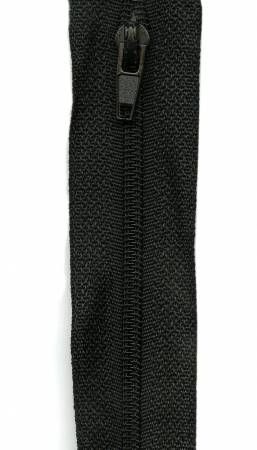 Make-A-Zipper Regular 5.5yd (197in) roll &amp; 12 zipper pulls Black