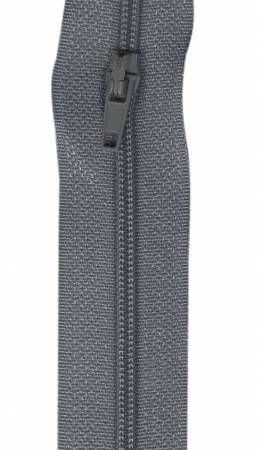 Make-A-Zipper Regular 5.5yd (197in) roll &amp; 12 zipper pulls Grey