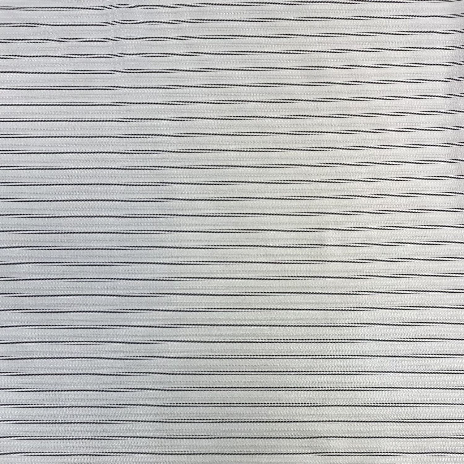 Lining White with Black Stripe Rayon Viscose