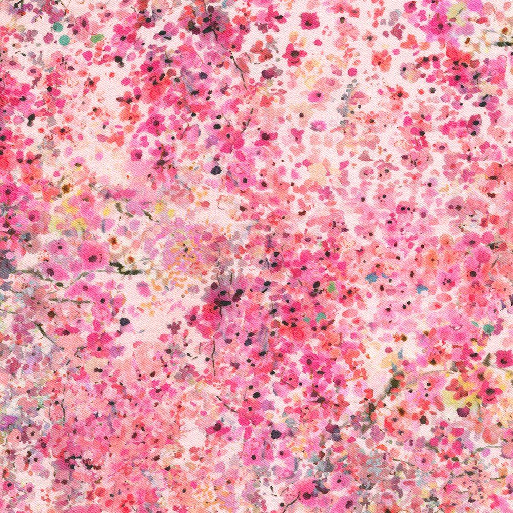 Lotus and Koi Pink Robert Kaufman Quilting Cotton