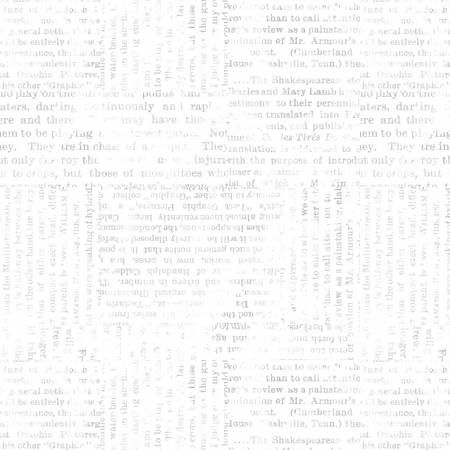 Lower the Volume Newsprint White Blank Quilting