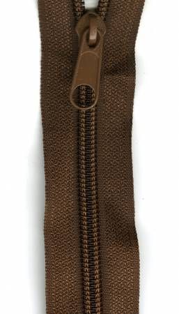 Make-A-Zipper Heavy Duty 3yd (108in) roll &amp; 12 Zipper Pulls Brown