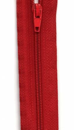 Make-A-Zipper Regular 5.5yd (197in) roll &amp; 12 zipper pulls Red
