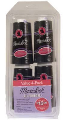 Maxi-Lock Serger Thread Value 4-Pack Black