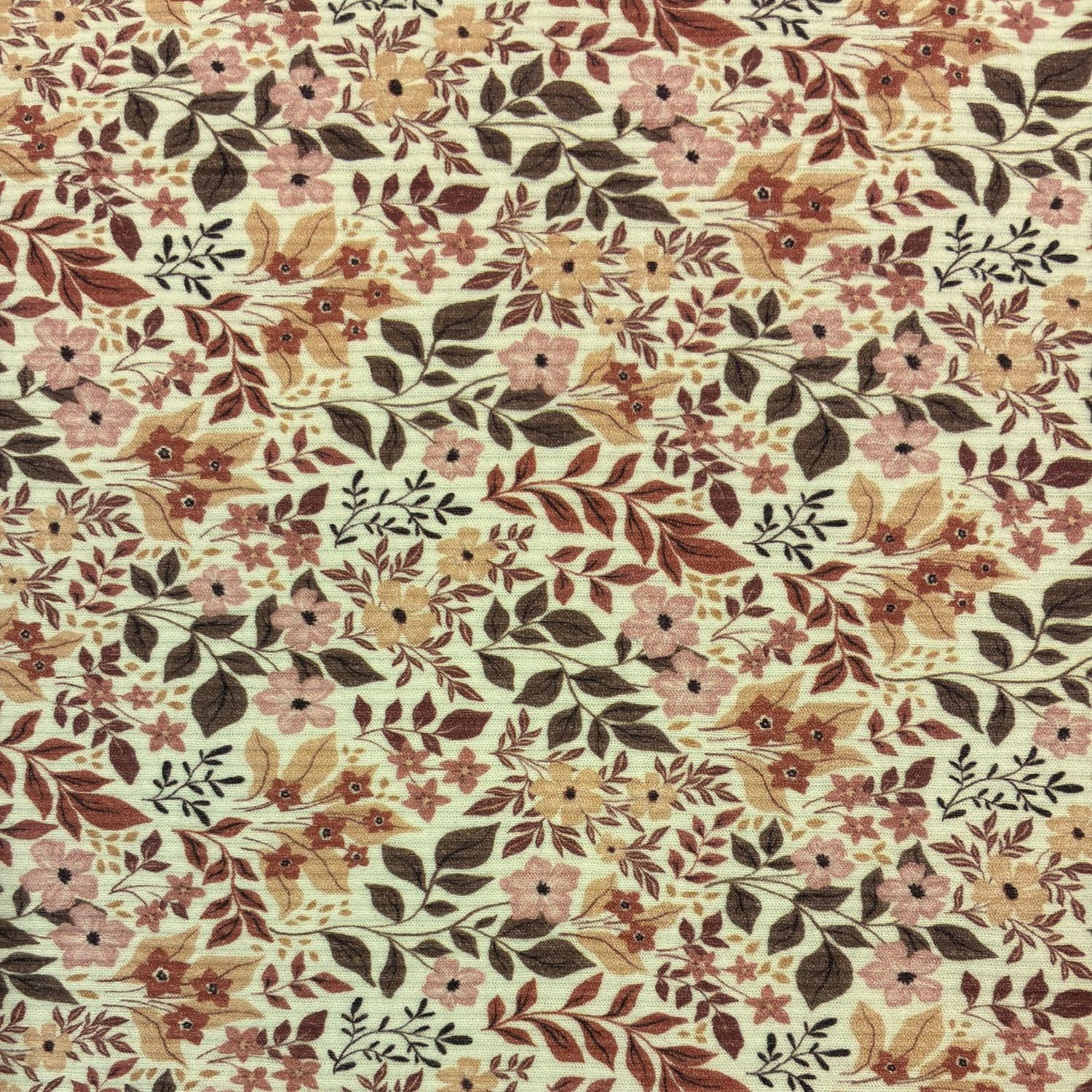 Mia Floral Rib Knit Cream