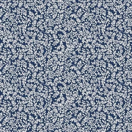 Mini Ferns Navy Blue Benartex