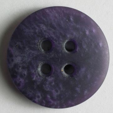 Navy Blue Polyester Button 4 Holes 15mm