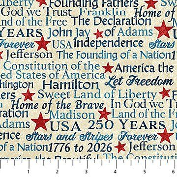 NC America 250 Beige Multi Words